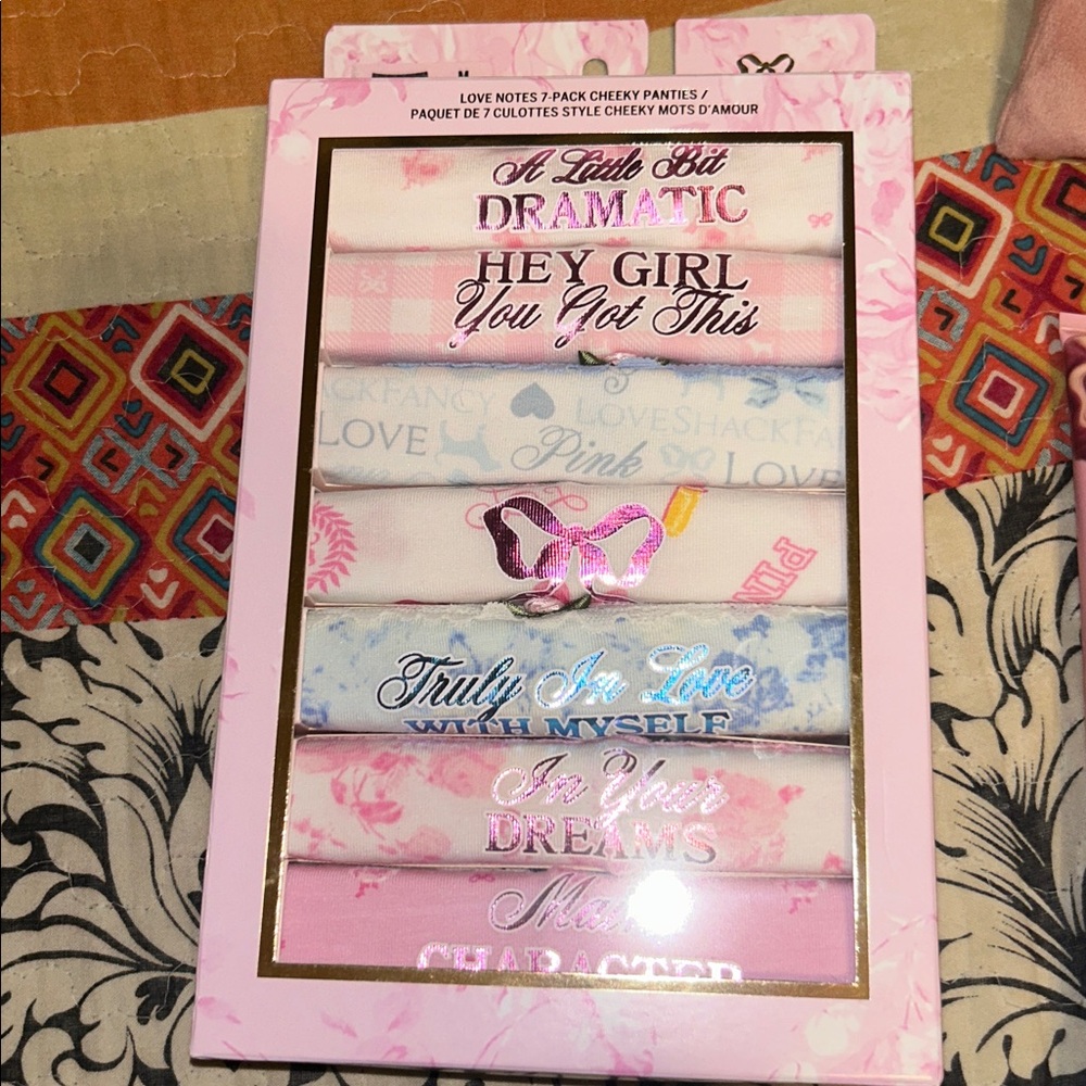 NWT LOVE SHACK FANCY X VS Cheeky Panties Set